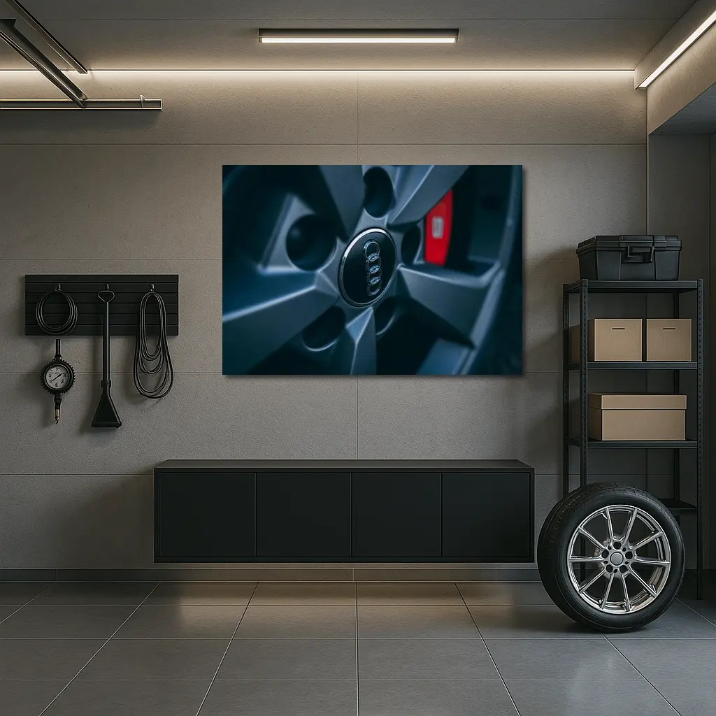 Audi Wheel Center Cap Red Brake Caliper – Wall Art