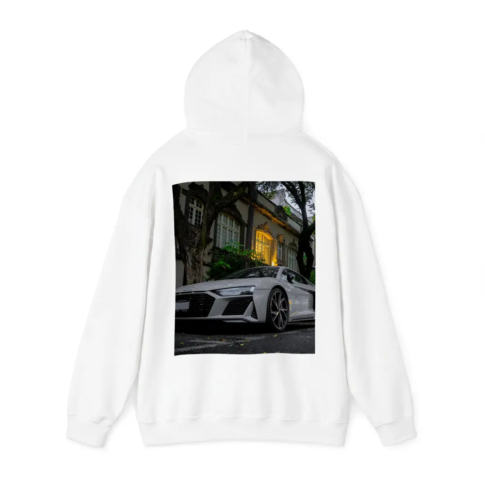 Audi R8 Parked Outside Elegant Mansion – Hoodies