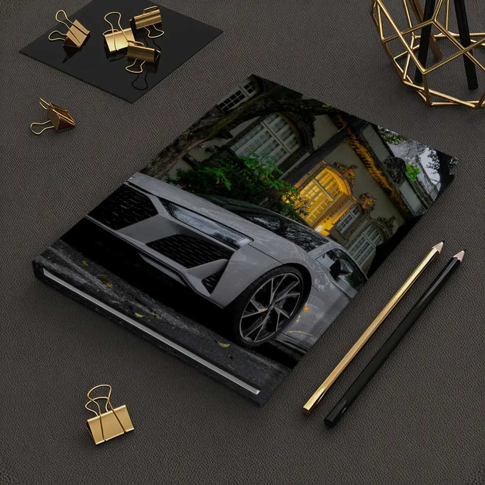 Audi R8 Parked Outside Elegant Mansion – Notebooks