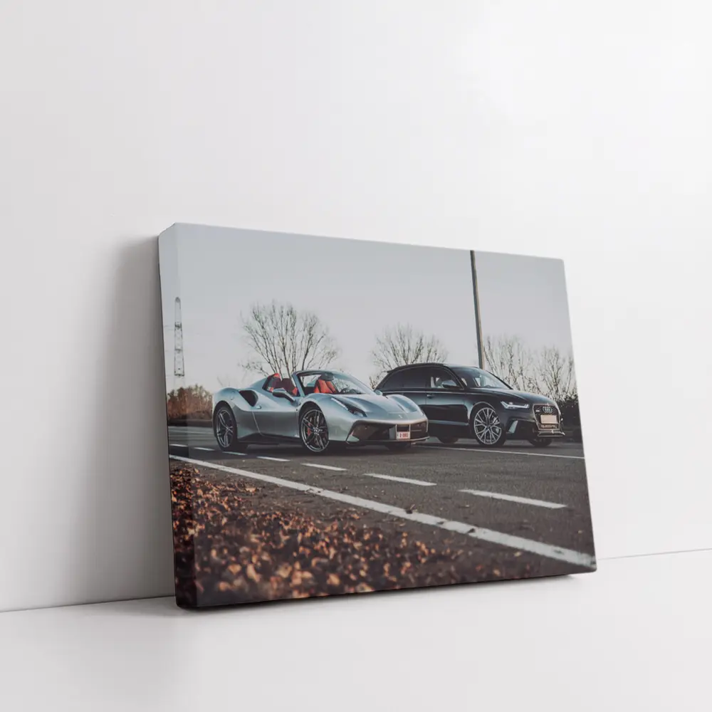 Ferrari 488 GTB and Audi RS6 Road – Wall Art