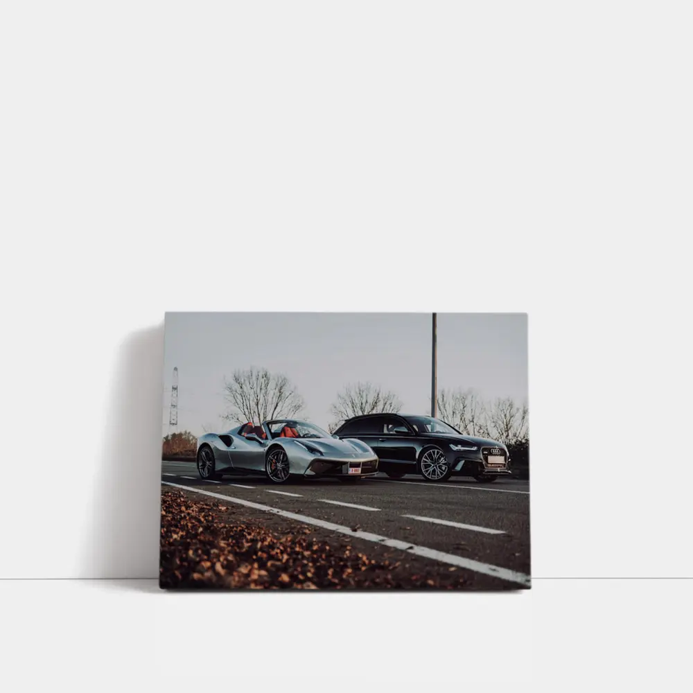 Ferrari 488 GTB and Audi RS6 Road – Wall Art