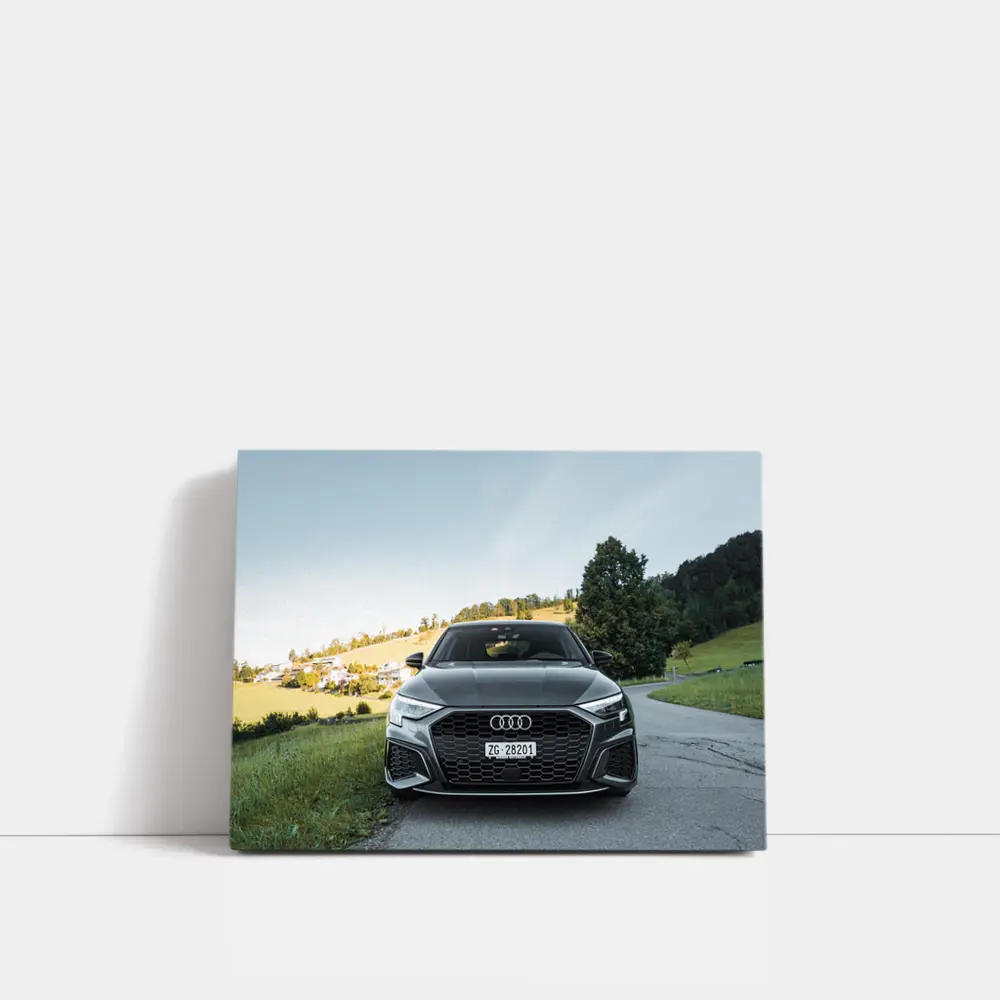 Audi A3 Front View Country Road – Wall Art
