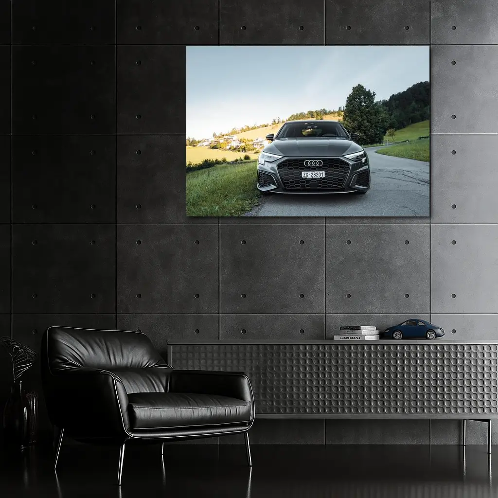 Audi A3 Front View Country Road – Wall Art