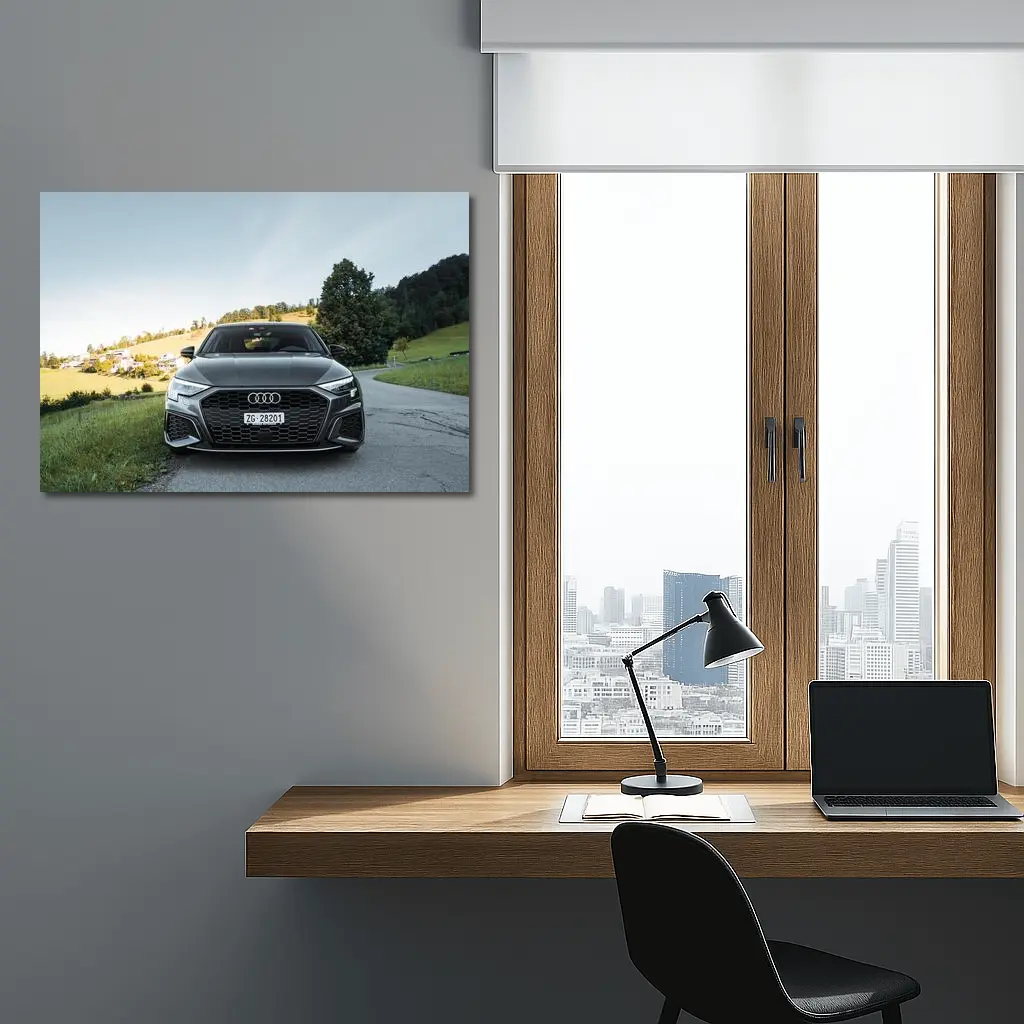 Audi A3 Front View Country Road – Wall Art