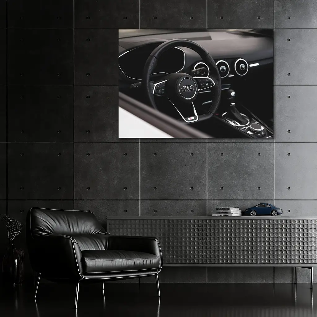 Audi TT Interior Steering Wheel Close Up – Wall Art