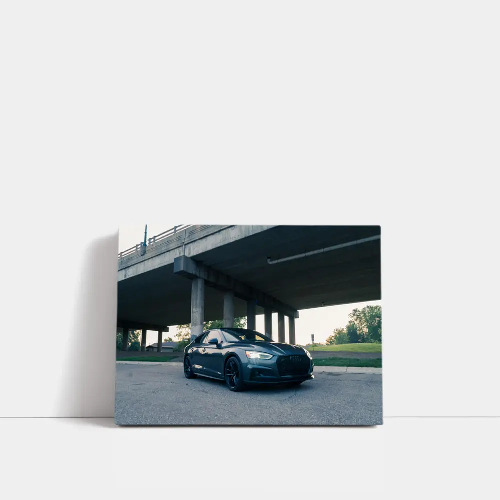 Audi A5 Parked Under Urban Bridge – Wall Art