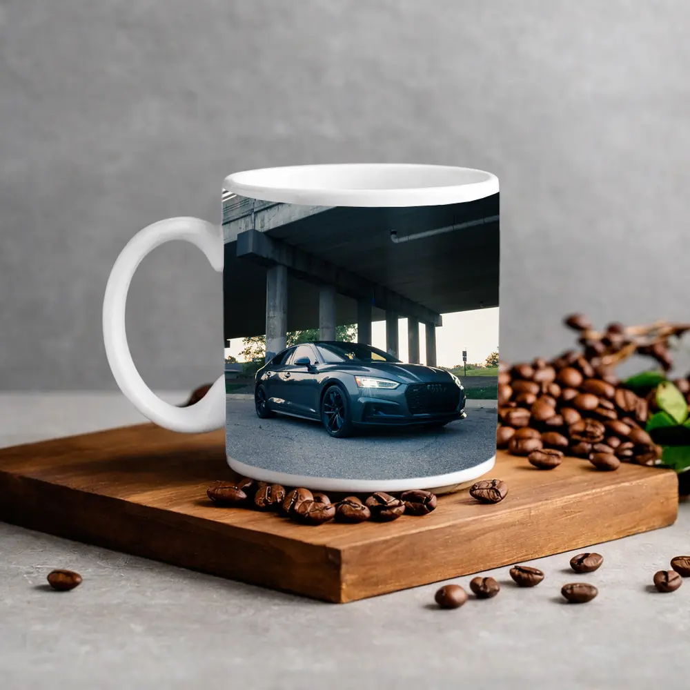 Audi A5 Parked Under Urban Bridge – Mugs