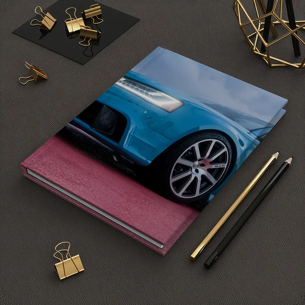Audi RS Blue Sedan Dramatic Sky Background – Notebooks