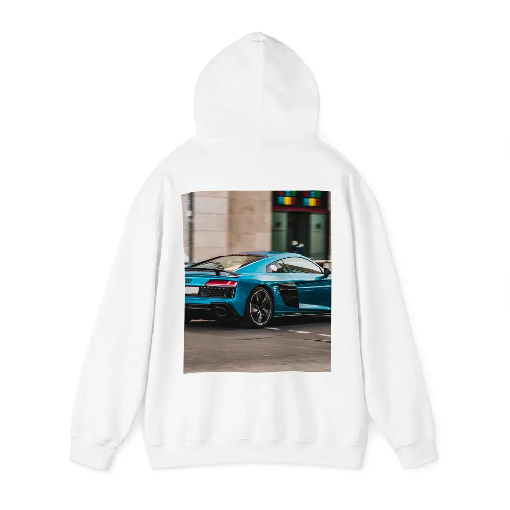 Audi R8 Blue Supercar City Street – Hoodies