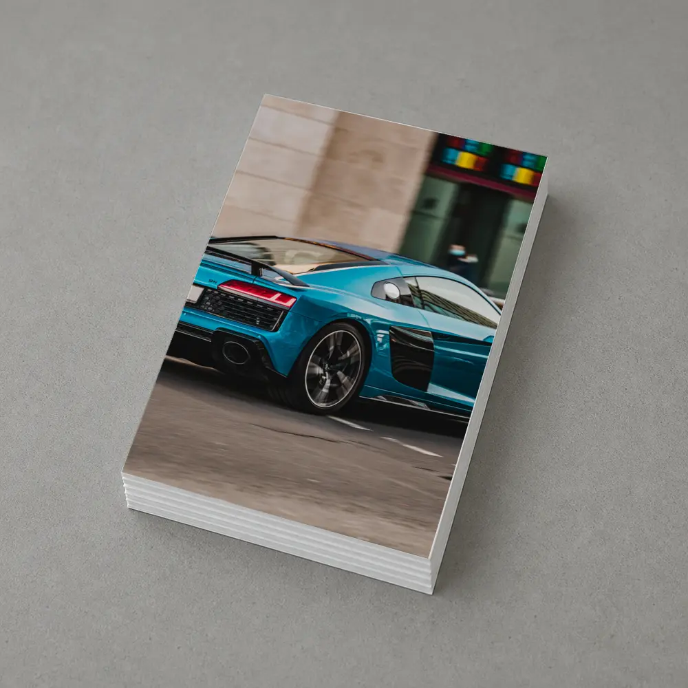 Audi R8 Blue Supercar City Street – Postcards
