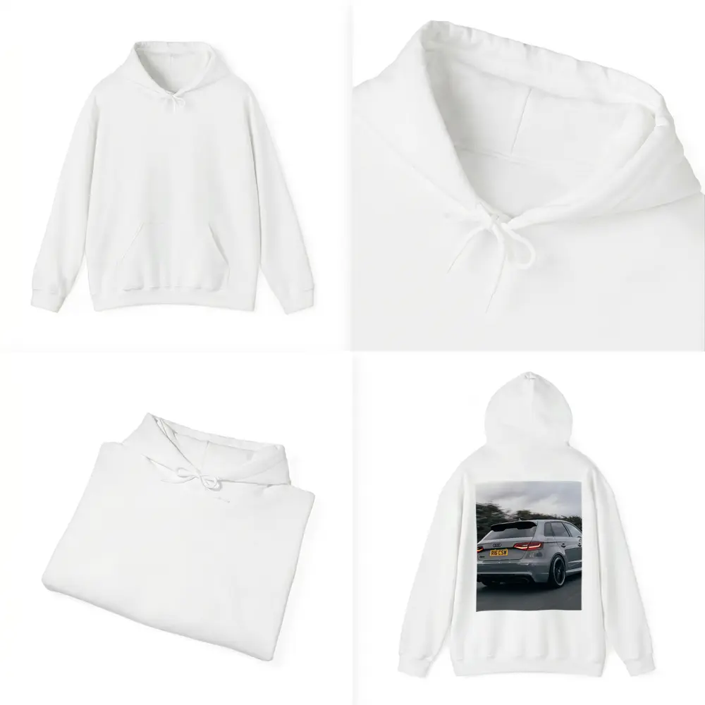 Audi RS3 Sportback Gray Road Motion Shot – Hoodies