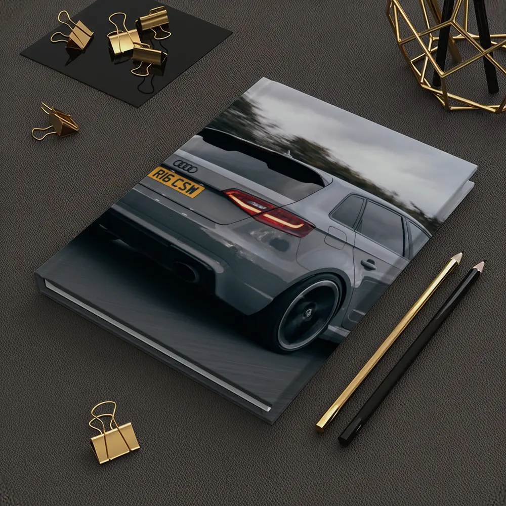 Audi RS3 Sportback Gray Road Motion Shot – Notebooks