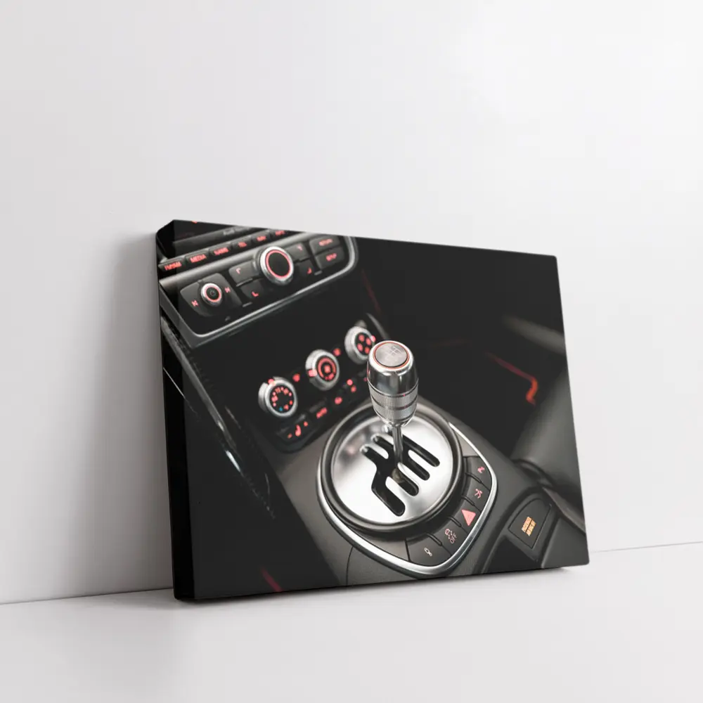Audi R8 Manual Gearshift Interior Close Up – Wall Art