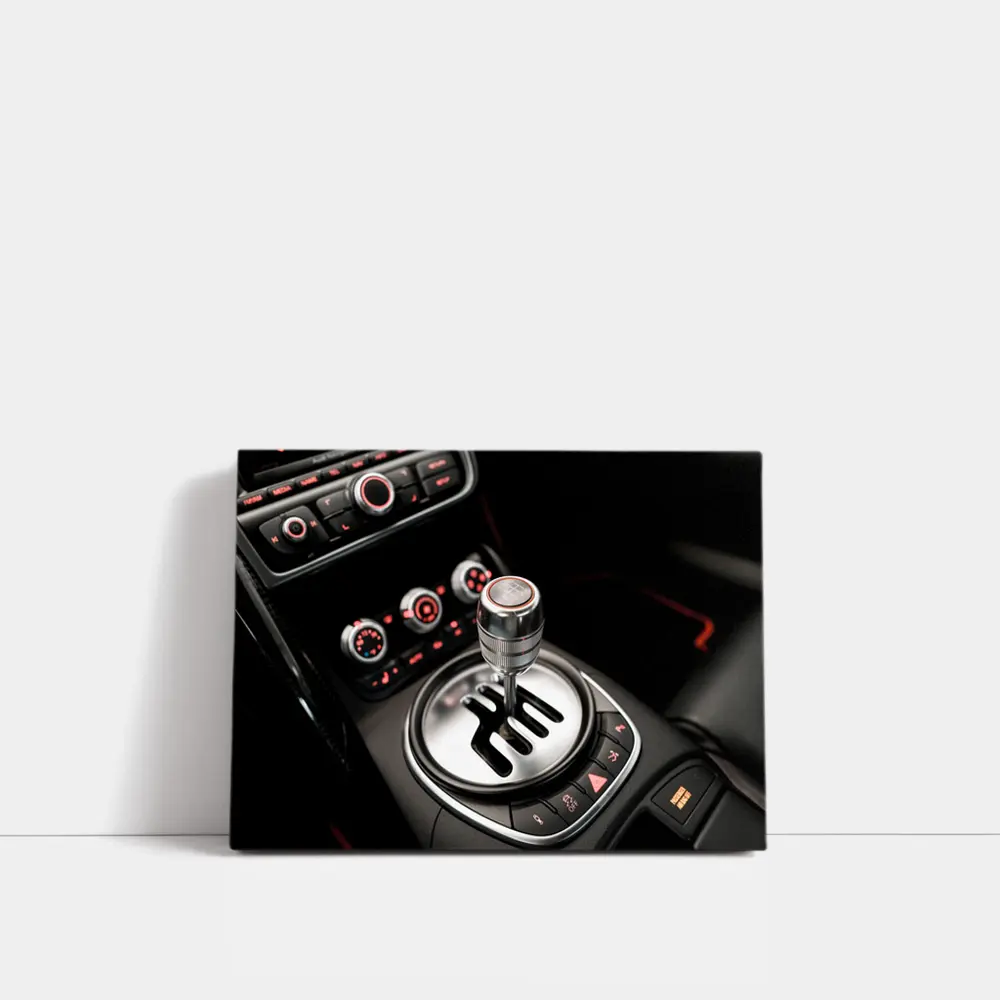 Audi R8 Manual Gearshift Interior Close Up – Wall Art