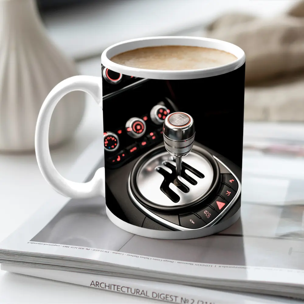Audi R8 Manual Gearshift Interior Close Up – Mugs