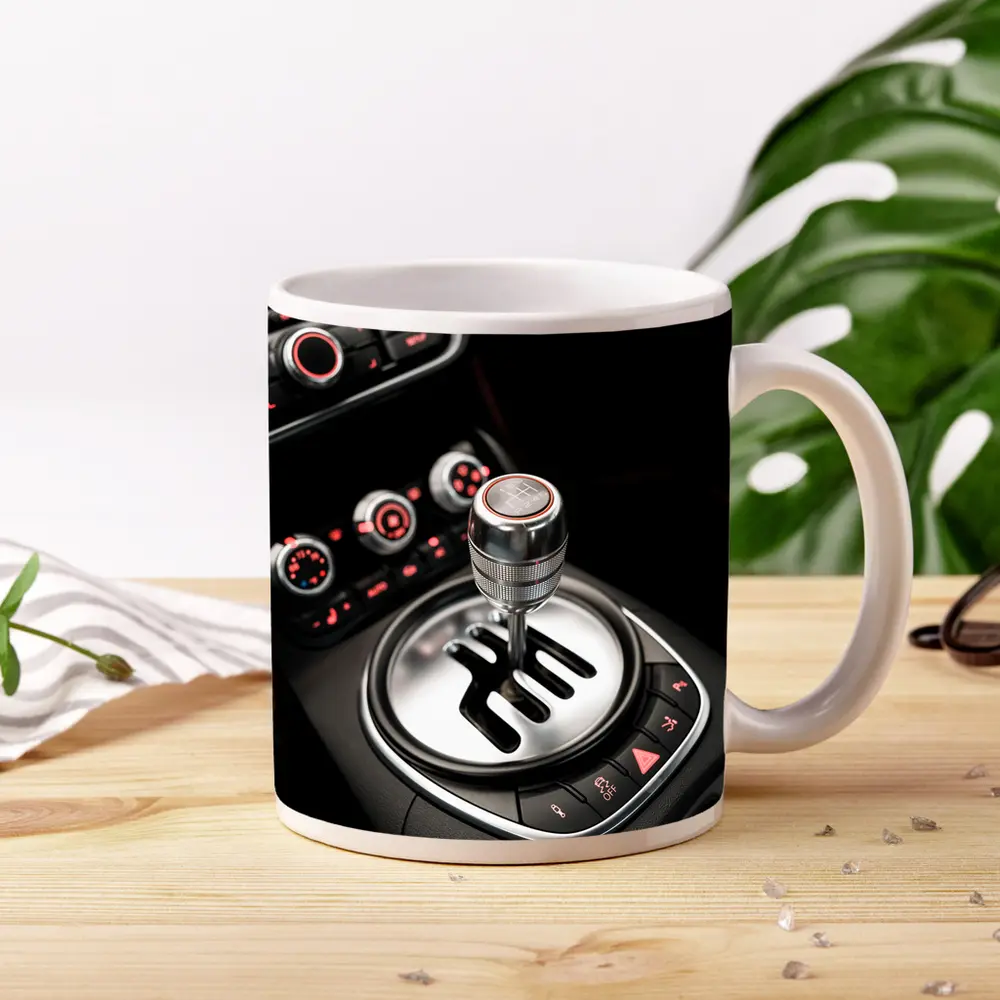 Audi R8 Manual Gearshift Interior Close Up – Mugs