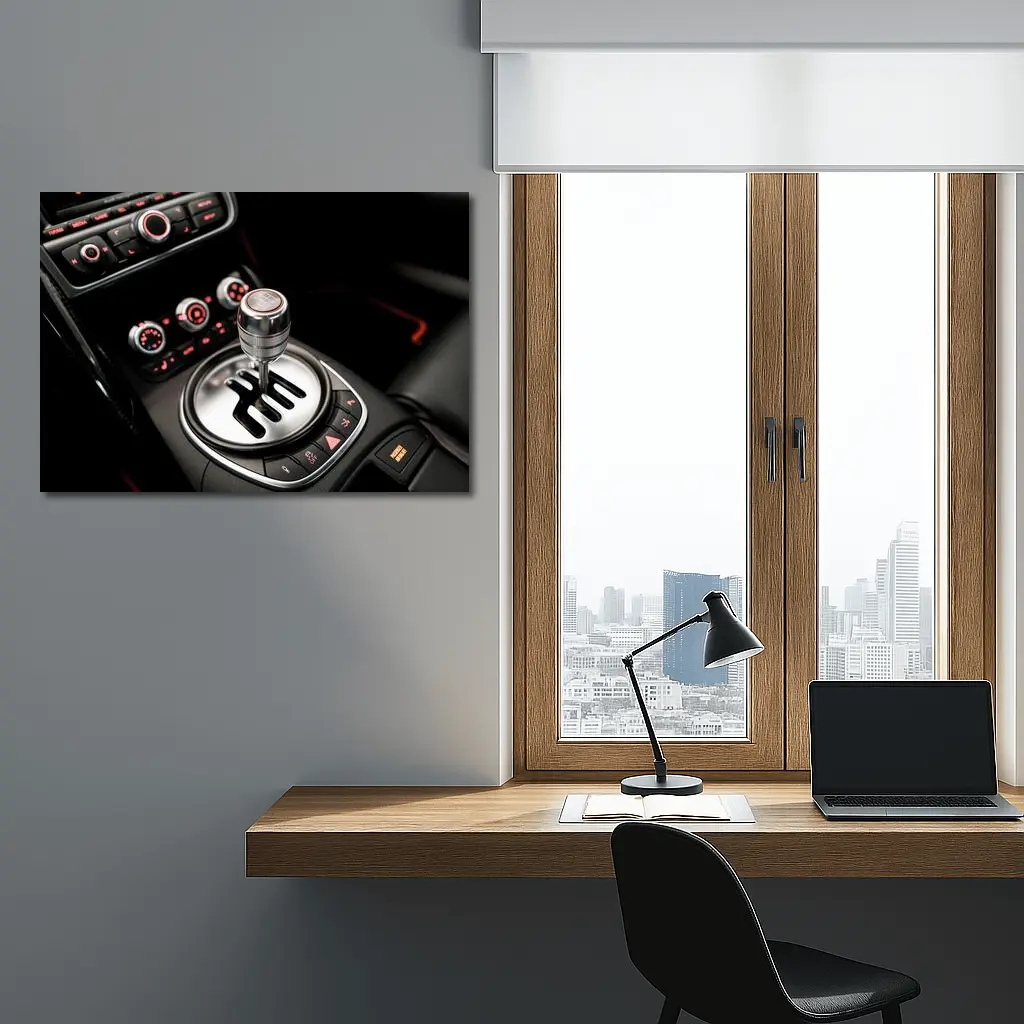 Audi R8 Manual Gearshift Interior Close Up – Wall Art