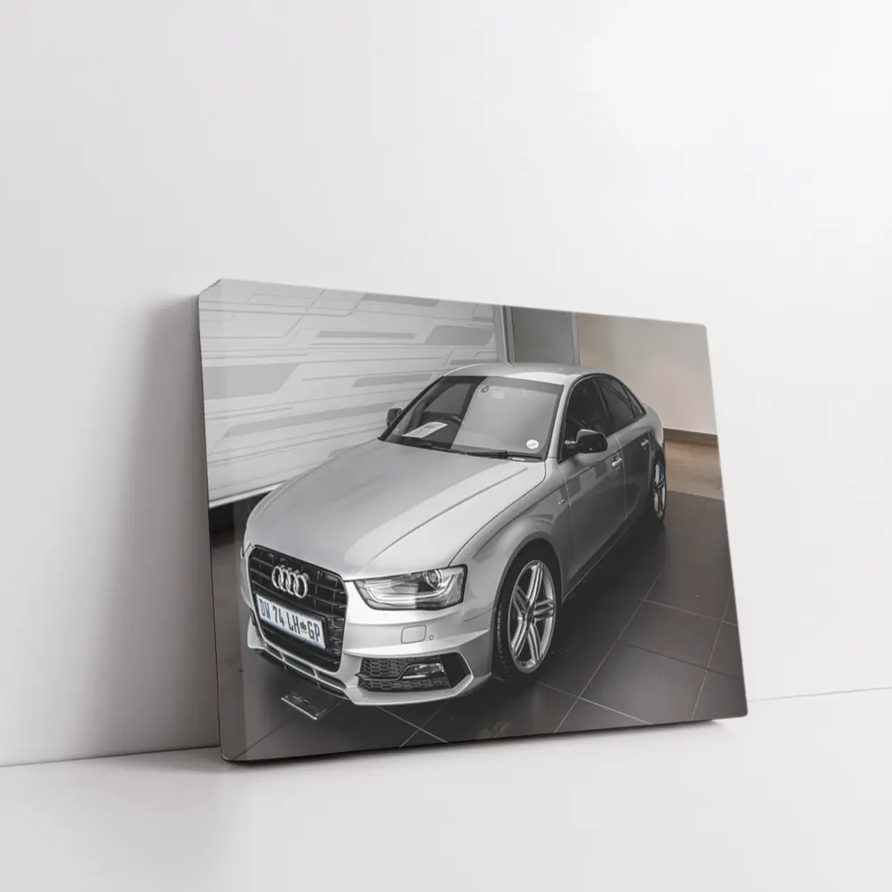 Audi A4 Silver Sedan Showroom Display – Wall Art