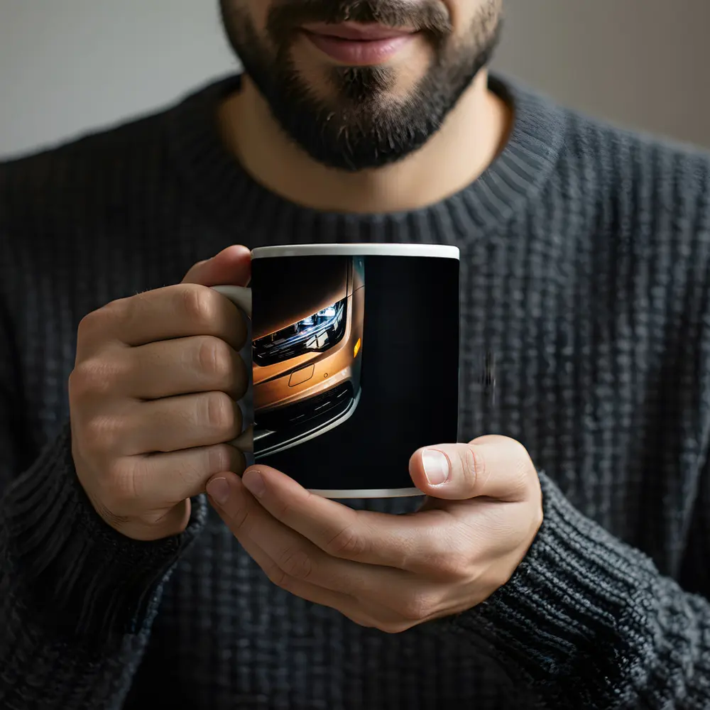 Audi A7 Front Close Up Dark Background – Mugs