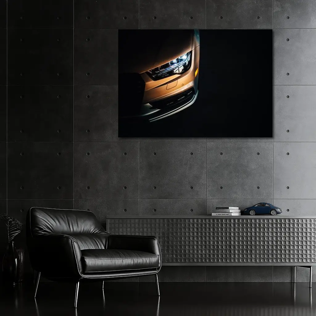 Audi A7 Front Close Up Dark Background – Wall Art