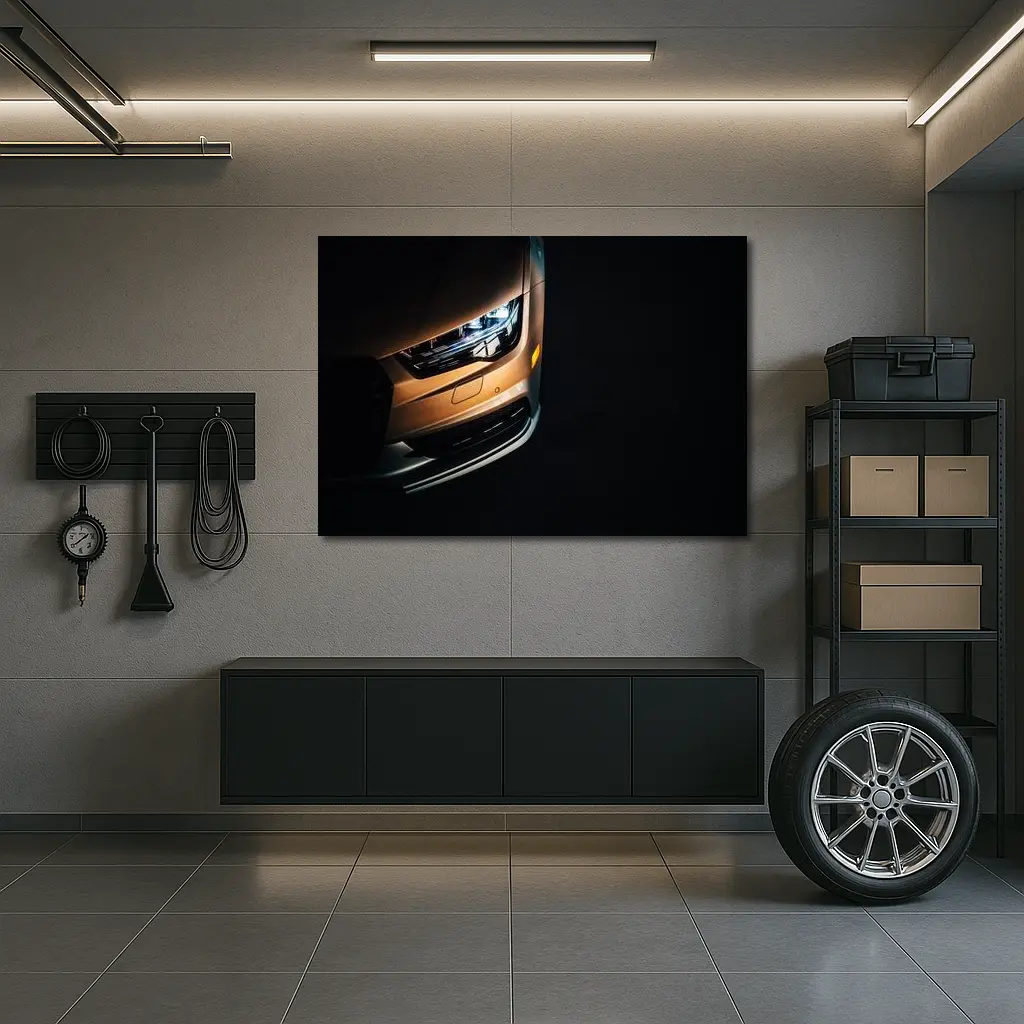 Audi A7 Front Close Up Dark Background – Wall Art