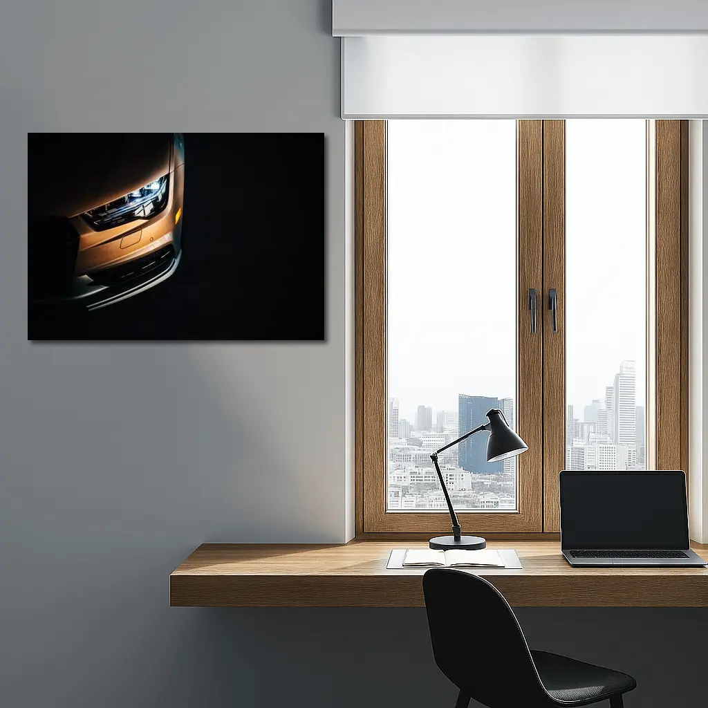Audi A7 Front Close Up Dark Background – Wall Art