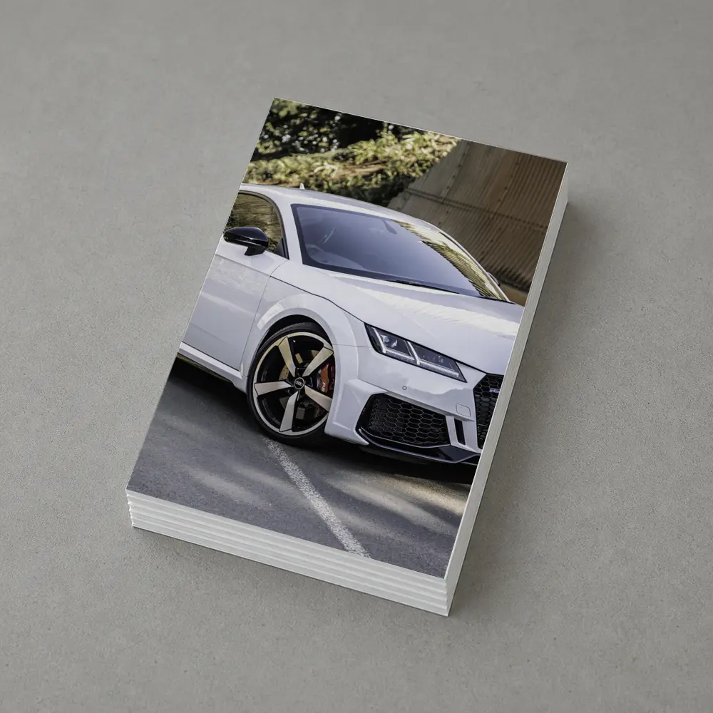 Audi TT RS White Sports Car Street – Postcards