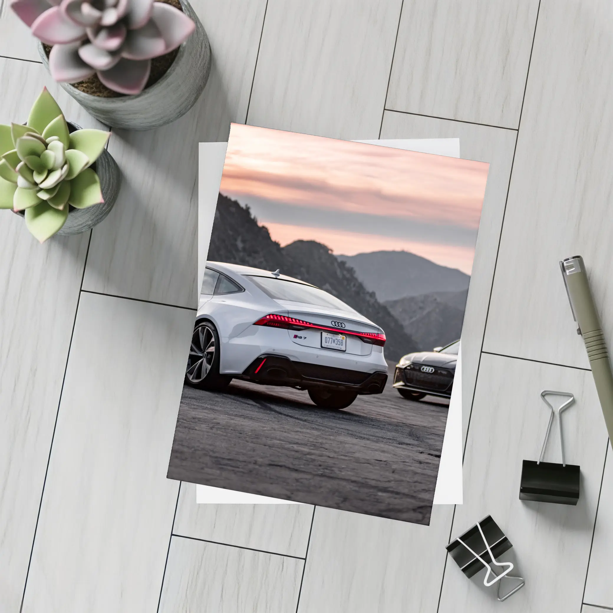Audi RS7 and RS6 Sunset Mountains – Postcards