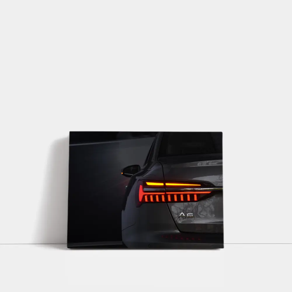 Audi A6 Tail Light Dark Background – Wall Art