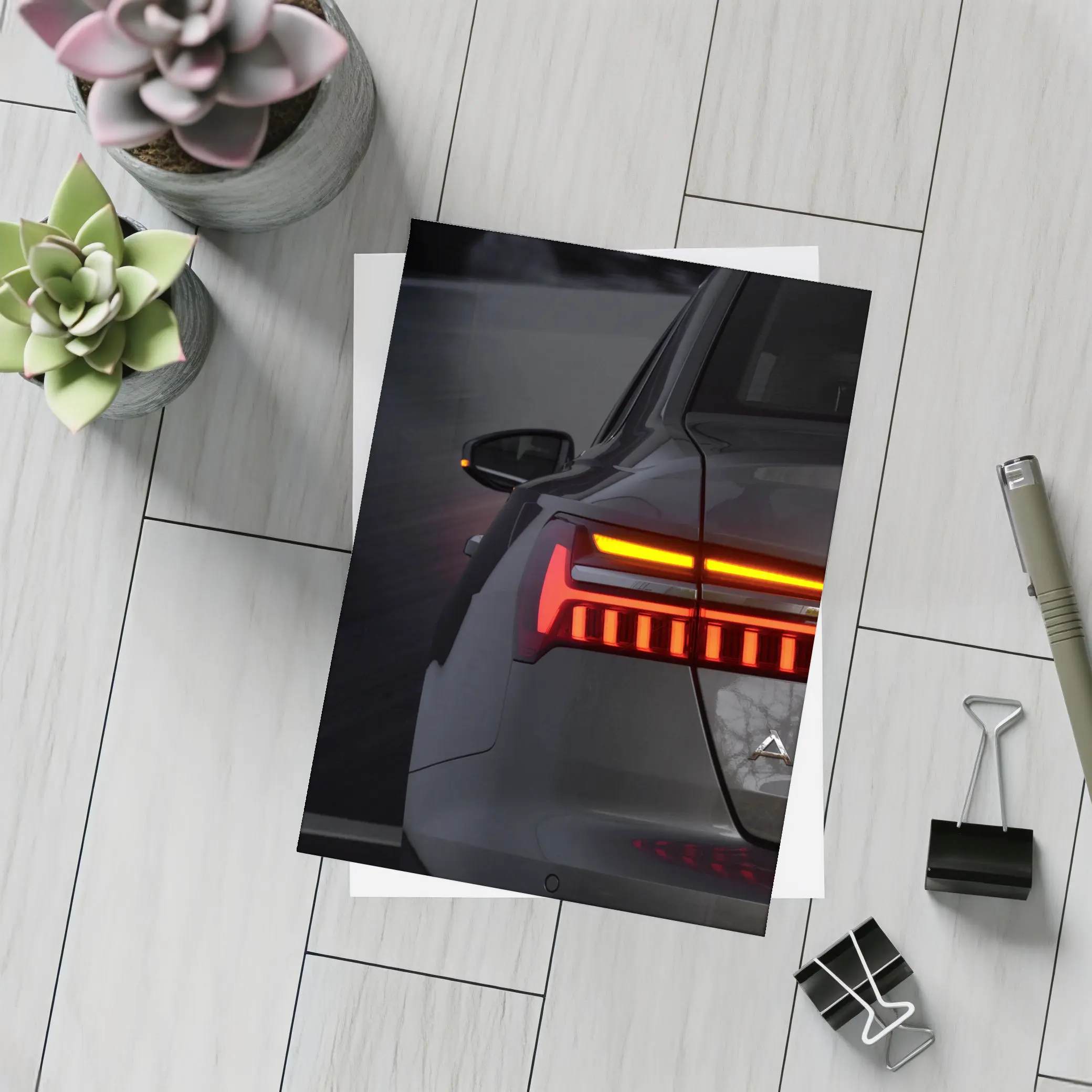 Audi A6 Tail Light Dark Background – Postcards