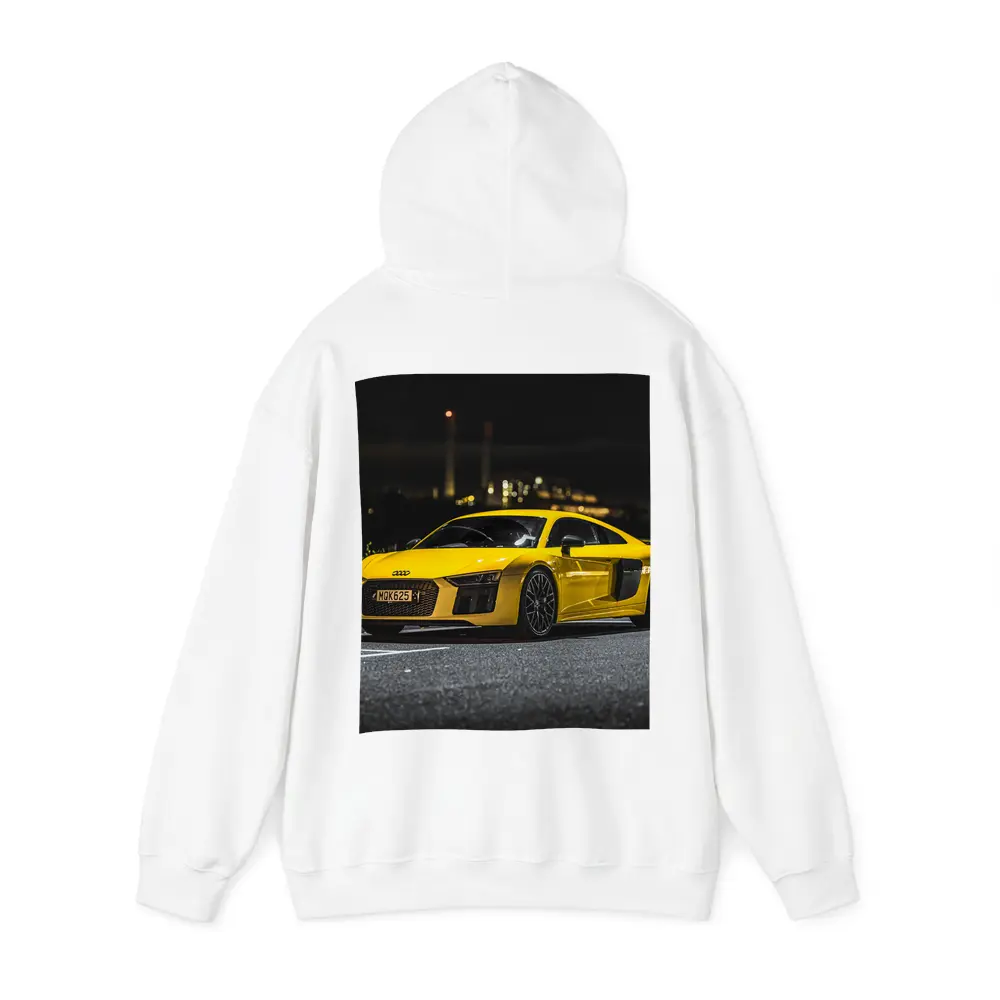 Audi R8 Yellow Supercar City Night – Hoodies