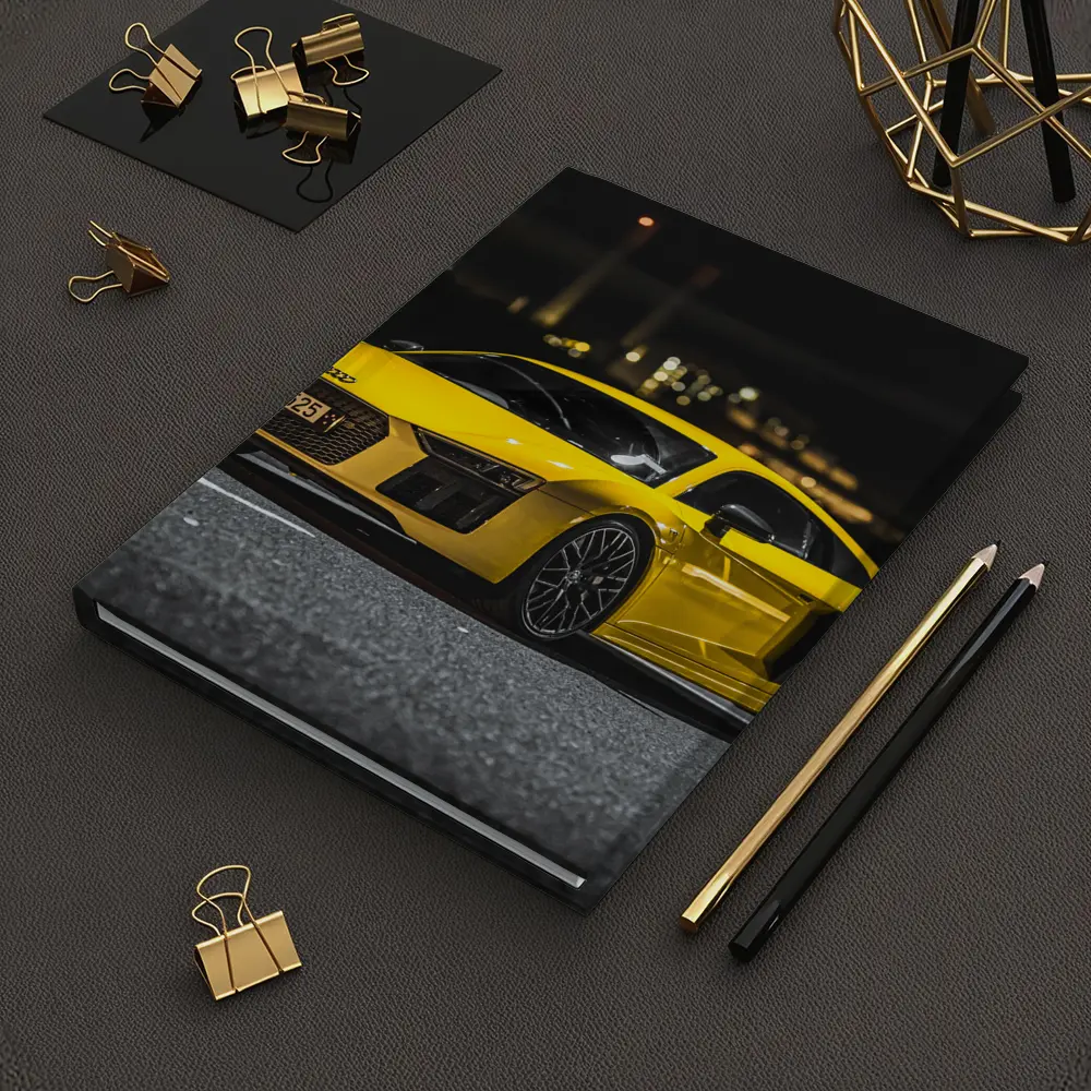Audi R8 Yellow Supercar City Night – Notebooks