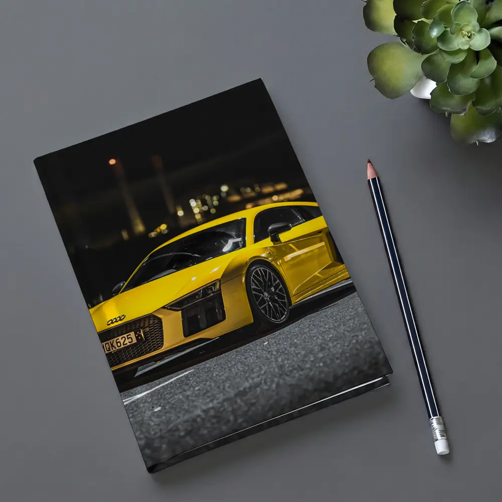 Audi R8 Yellow Supercar City Night – Notebooks