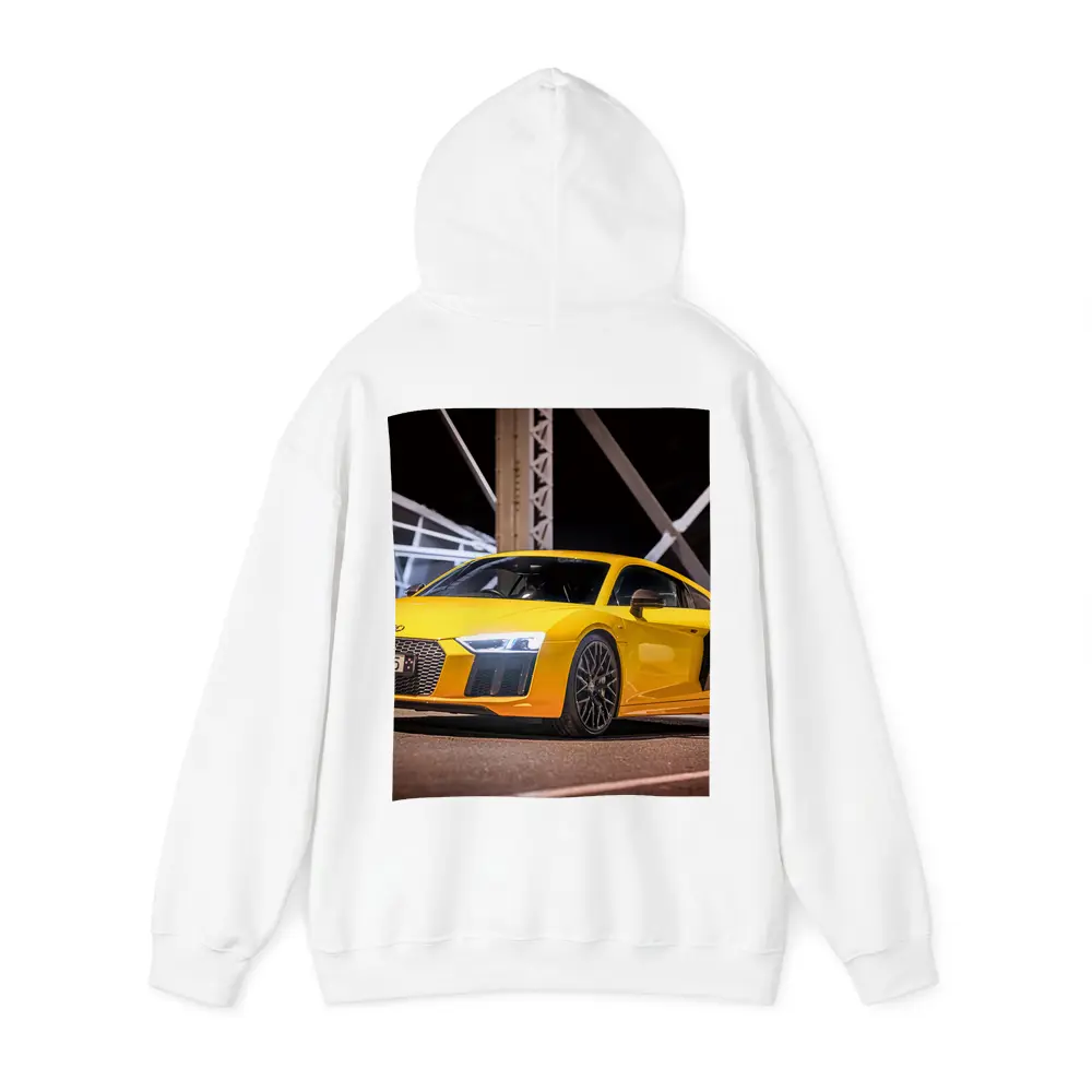 Audi R8 Yellow Supercar Night Bridge – Hoodies