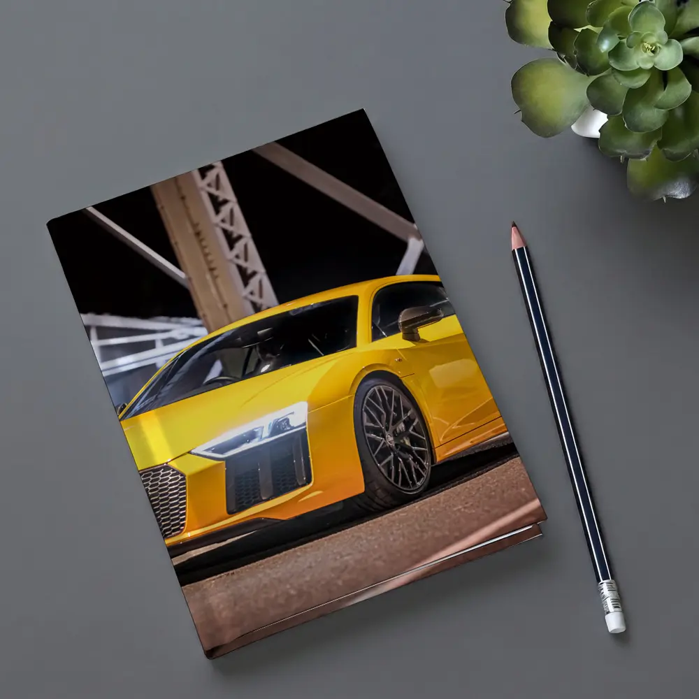 Audi R8 Yellow Supercar Night Bridge – Notebooks