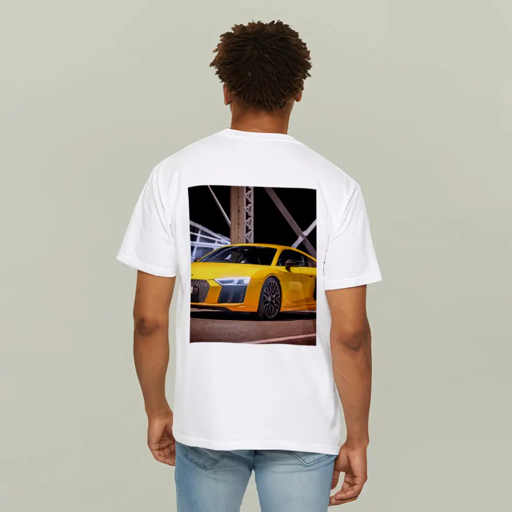 Audi R8 Yellow Supercar Night Bridge – T-Shirts