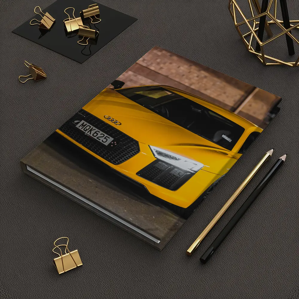 Audi R8 Yellow Supercar City Night Street – Notebooks