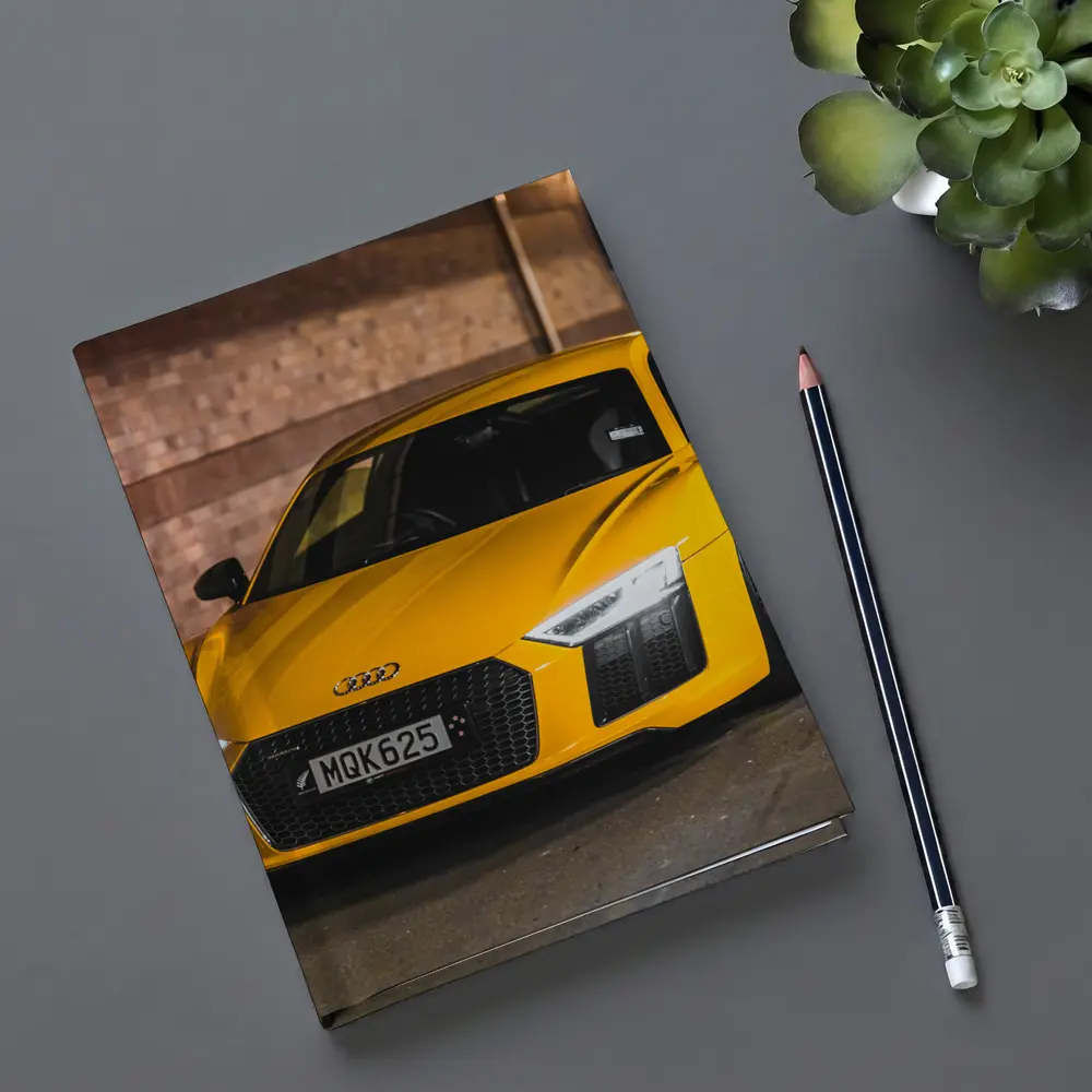 Audi R8 Yellow Supercar City Night Street – Notebooks