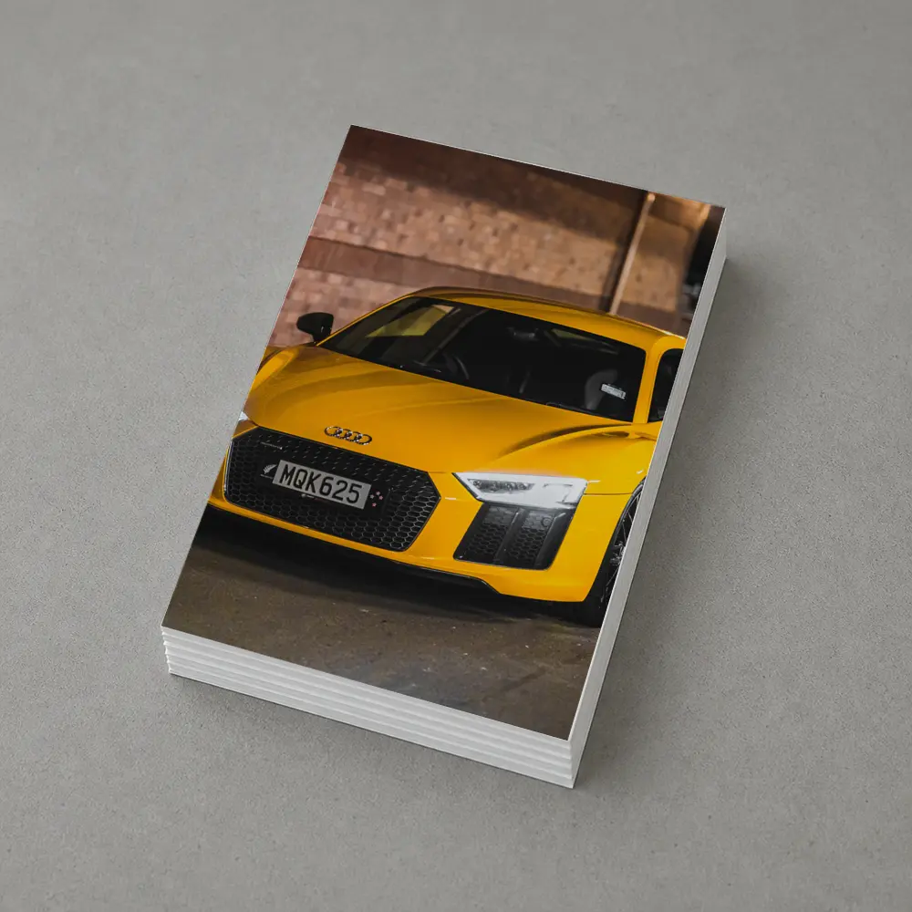 Audi R8 Yellow Supercar City Night Street – Postcards