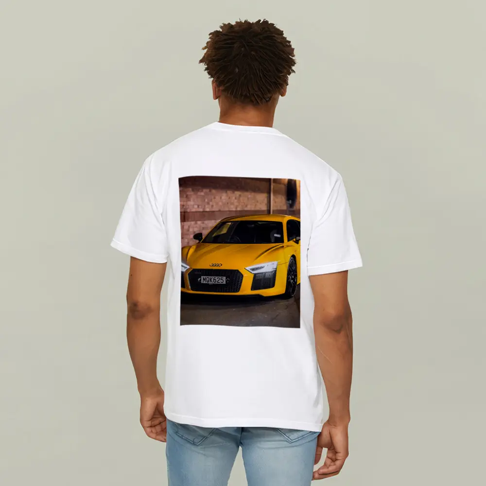 Audi R8 Yellow Supercar City Night Street – T-Shirts