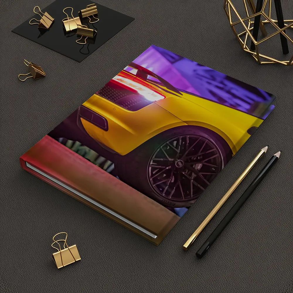 Audi R8 Yellow Supercar Night Lights – Notebooks