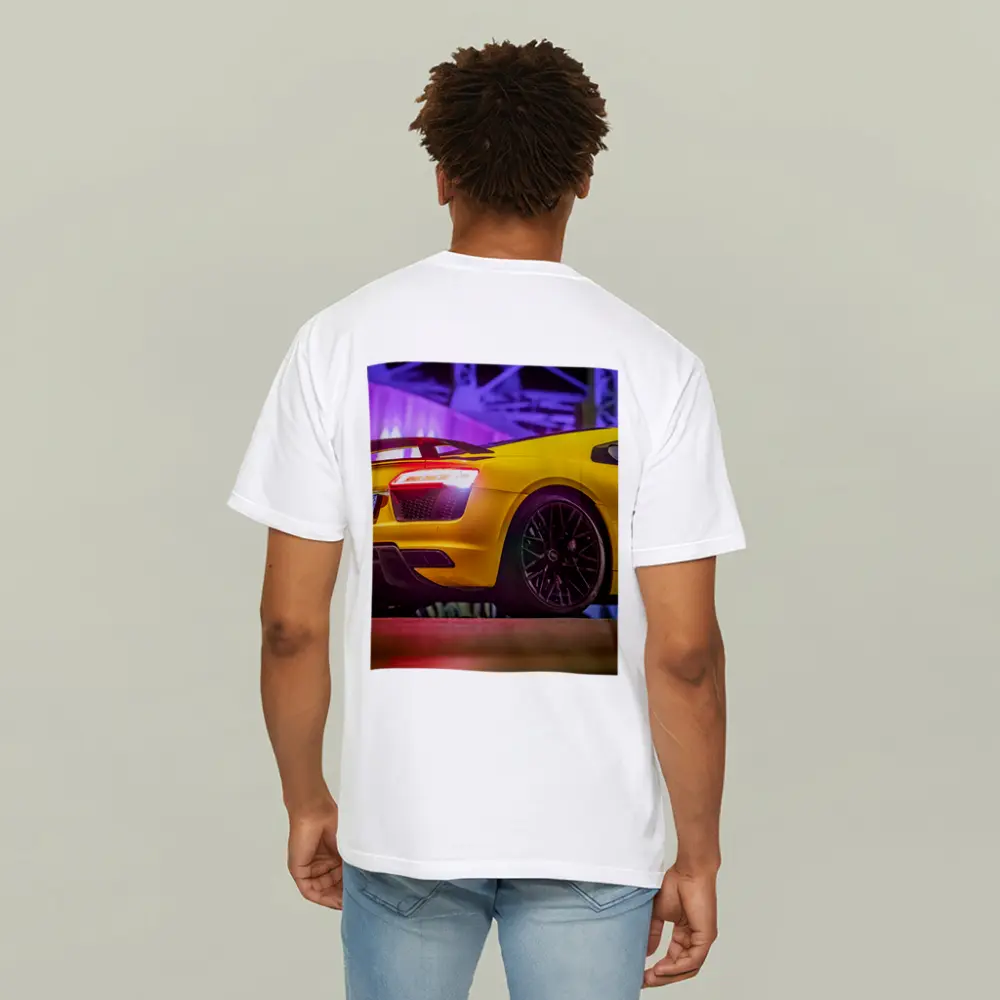Audi R8 Yellow Supercar Night Lights – T-Shirts