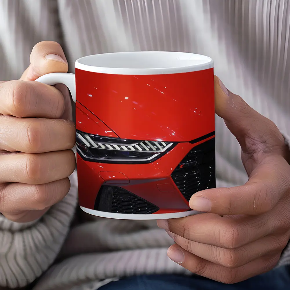 Audi RS Red Front Grille Close Up – Mugs