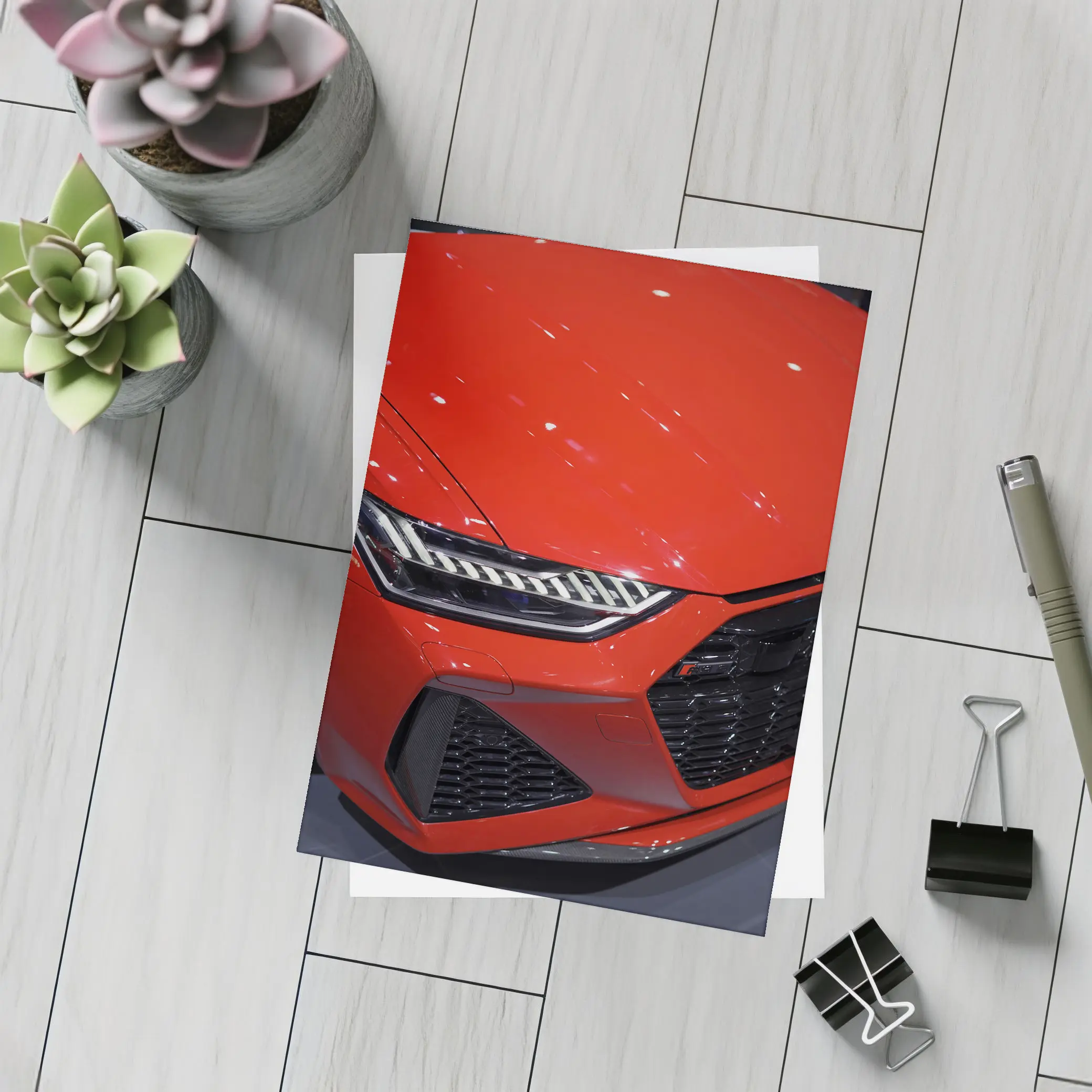 Audi RS Red Front Grille Close Up – Postcards