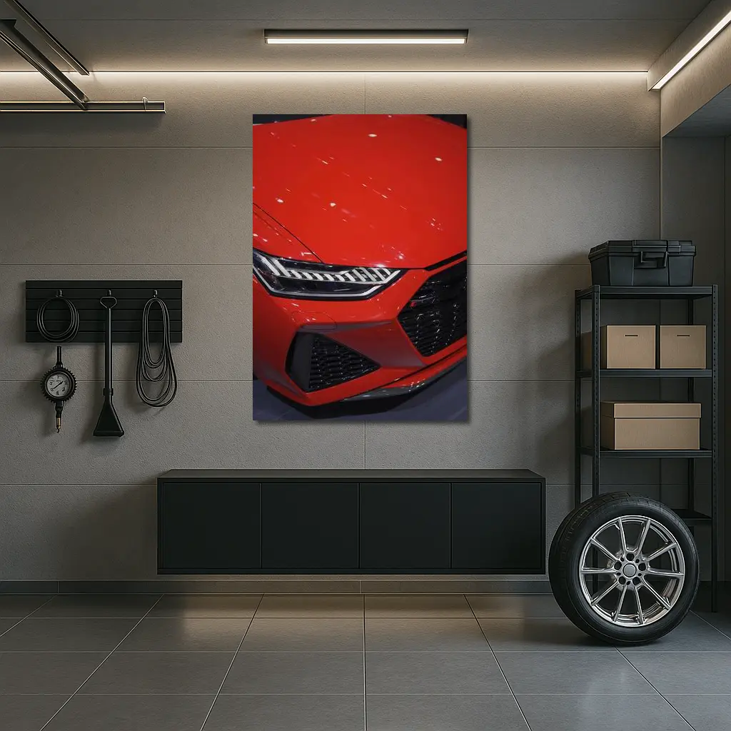 Audi RS Red Front Grille Close Up – Wall Art