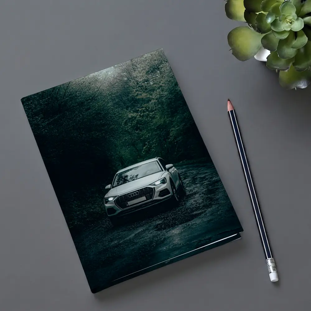 Audi Q3 SUV Dark Forest Road – Notebooks