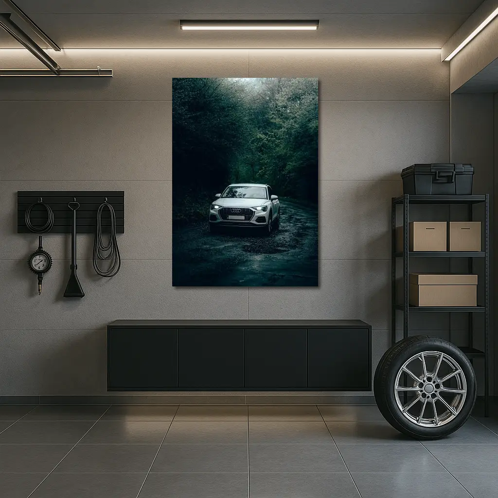 Audi Q3 SUV Dark Forest Road – Wall Art