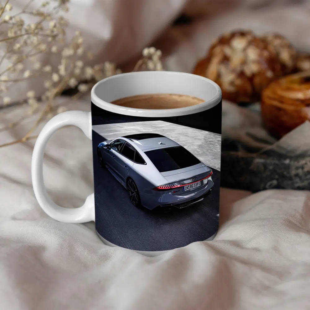Audi RS7 Silver Sportback Parking Lot – Mugs