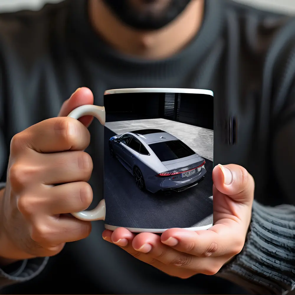 Audi RS7 Silver Sportback Parking Lot – Mugs