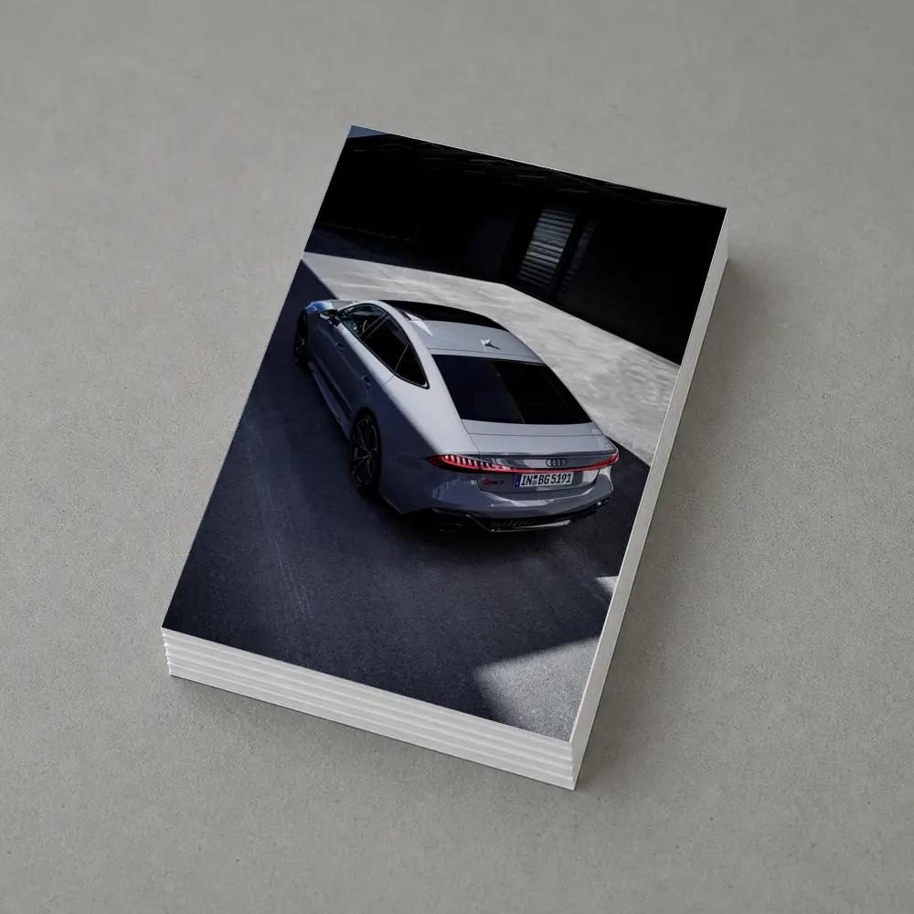Audi RS7 Silver Sportback Parking Lot – Postcards
